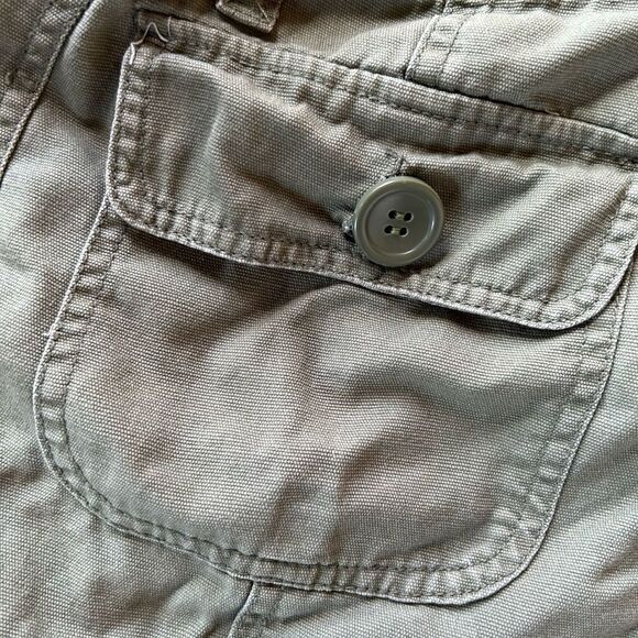 1955 Vintage Collection cropped pants tab flap pocket tie olive green cargo 11 - Picture 2 of 12